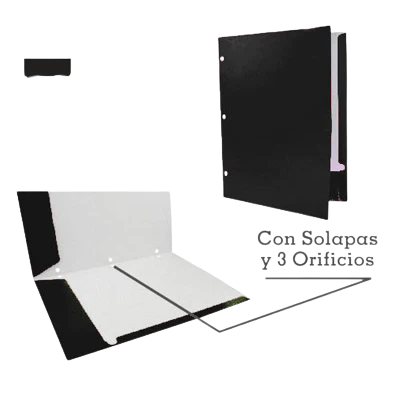 Barrilito folder carpeta cartulina negro cbc2