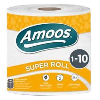 Amoos toalla mayordomo super roll doble hoja 281 h paq J627003.4