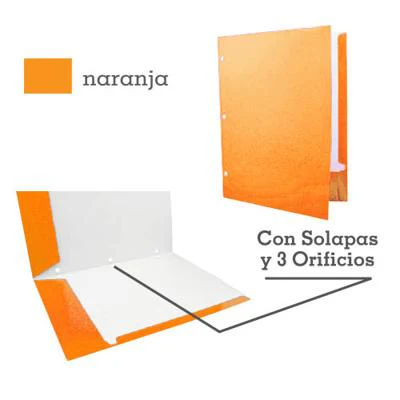 BARRILITO FOLDER CARPETA CARTULINA NARANJA CNC2