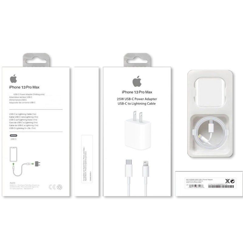 CARGADOR COMPLETO IPHONE 13 PRO MAX 20W USB-C to lightning