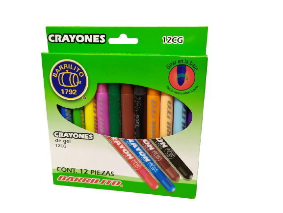 Barrilito crayones de gel 12CG