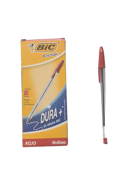 Bic Lapicero cristal clasico rojo