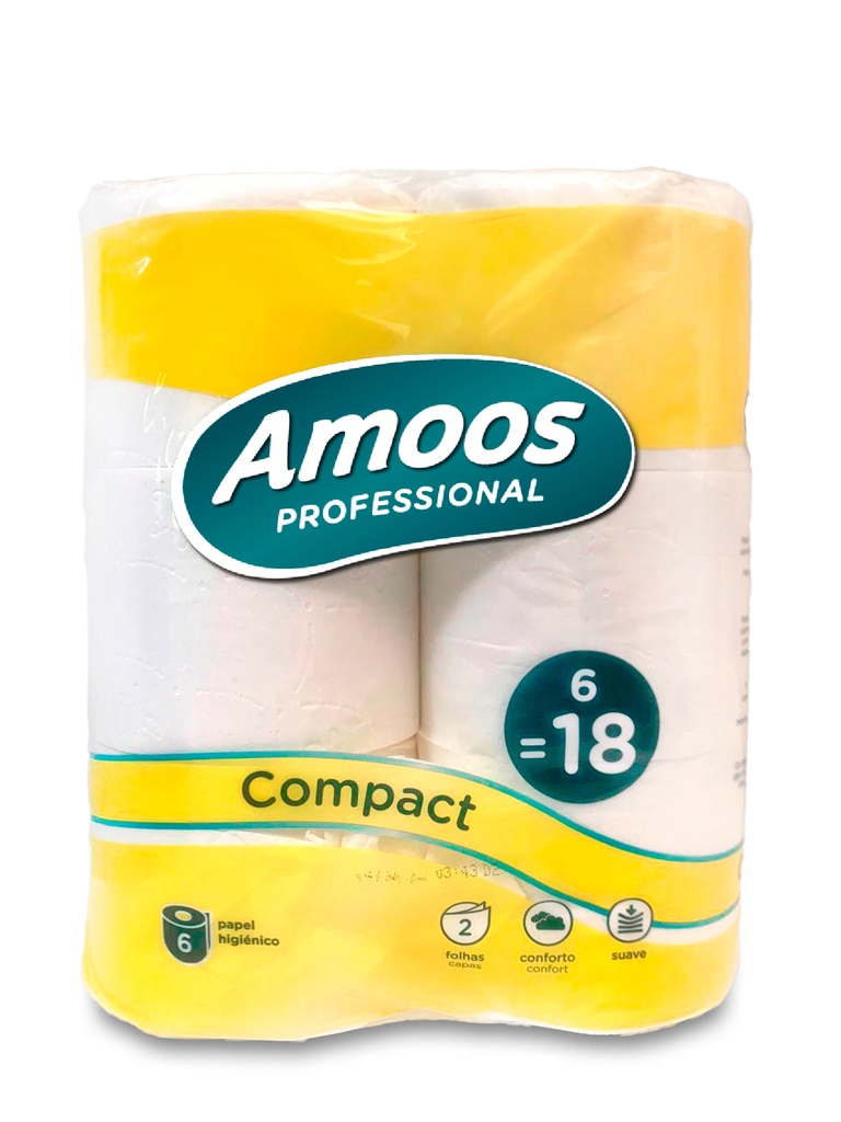 Amoos papel higienico doble hoja super confort 45m 6 rollos H604500.1