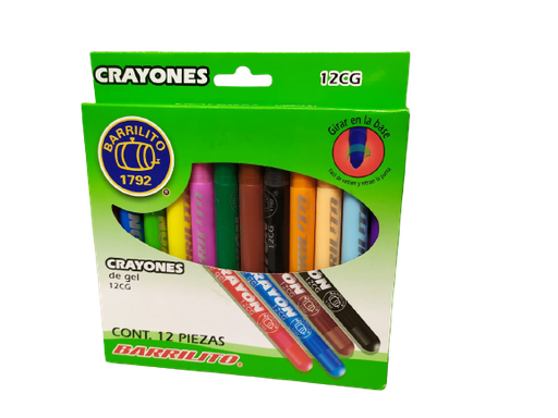 [BA00301] Barrilito crayones de gel 12CG